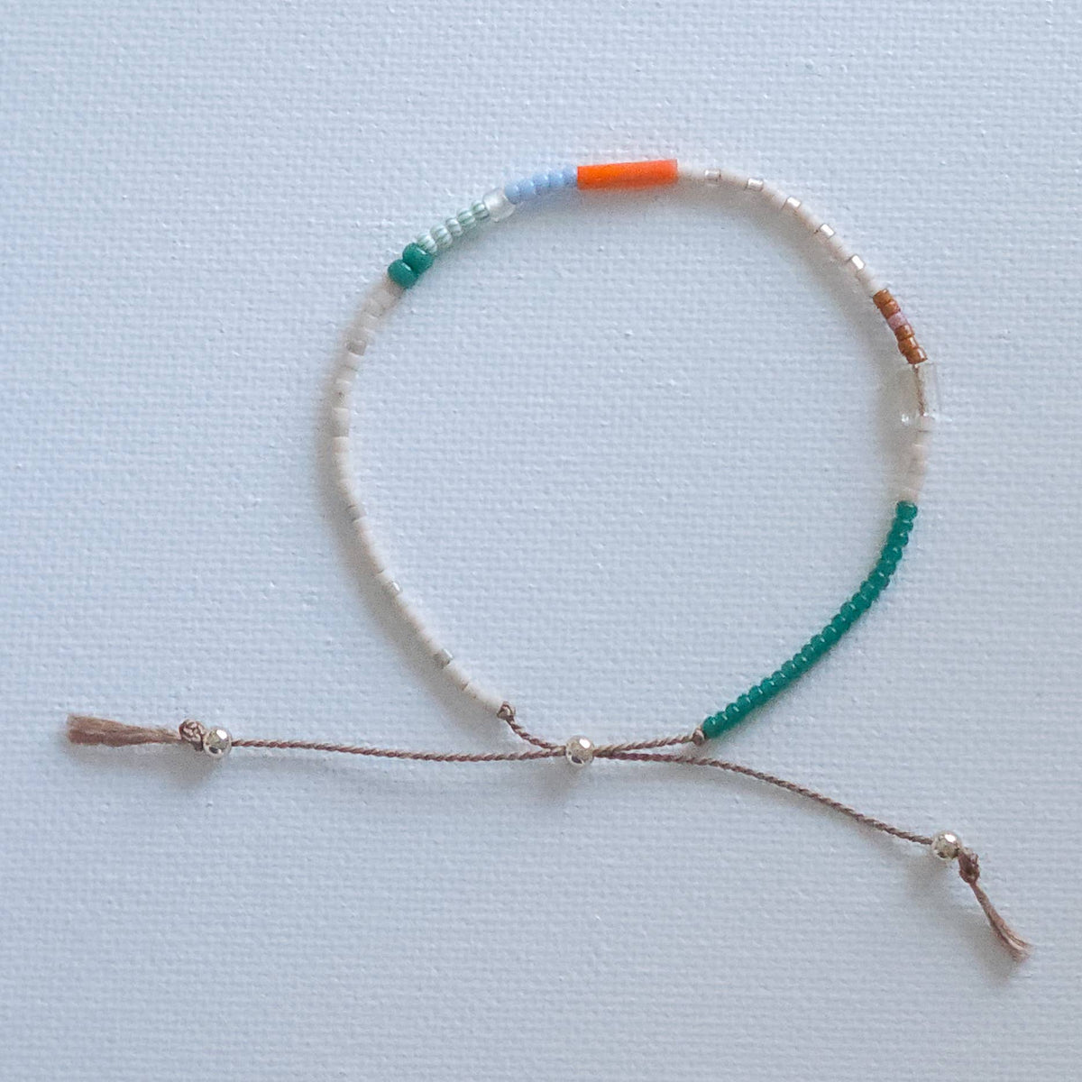 Adjustable Beaded Bracelet No. 157 • MultiColored