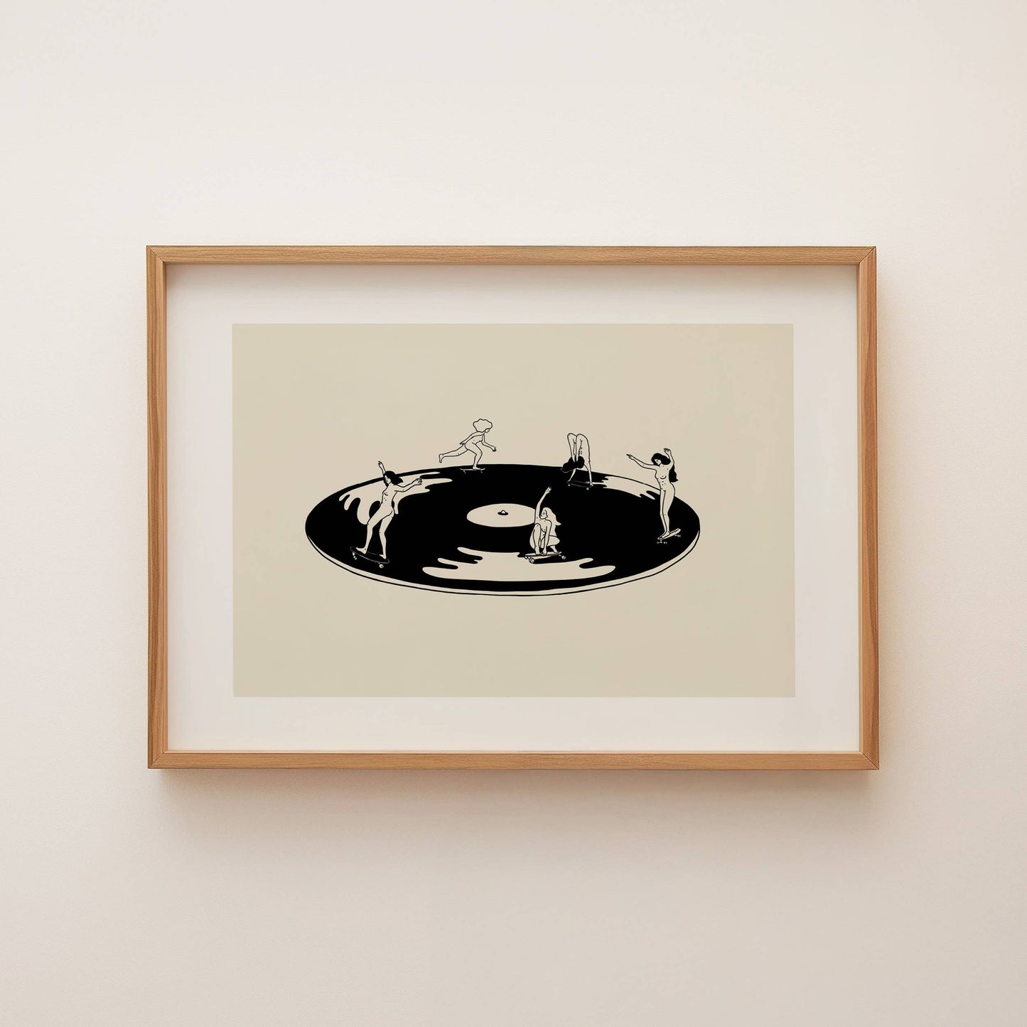 Skate Session on Vinyl Record • Art Print 11x14
