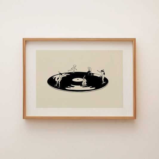 Skate Session on Vinyl Record • Art Print • Pick Your Size