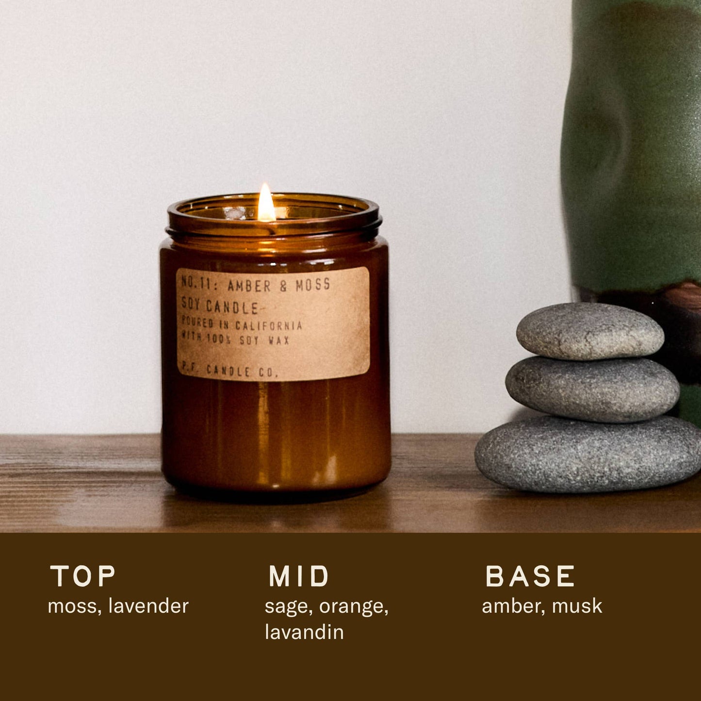 P.F. Candles • Amber & Moss