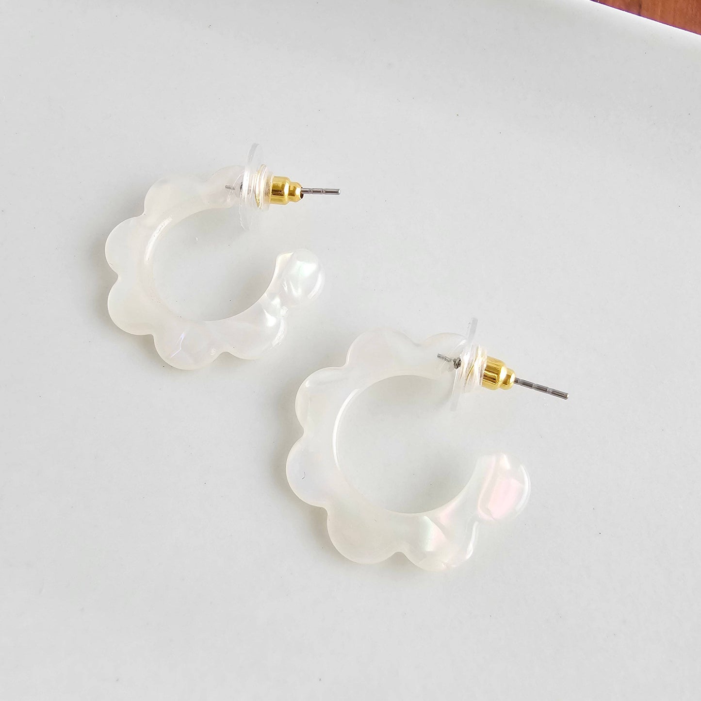 Flora Mini Hoops • Opalite