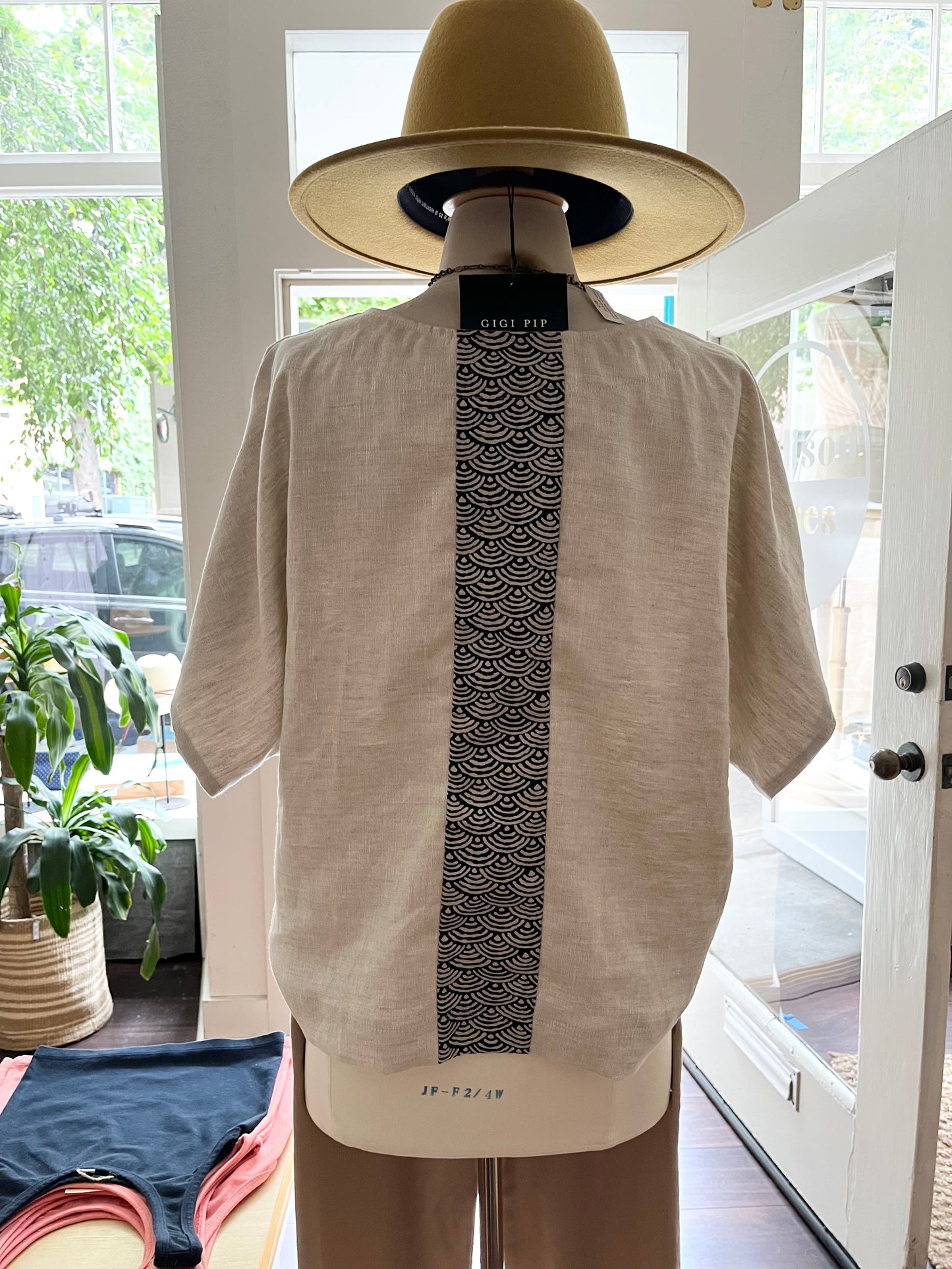 Terra • Handmade Loose Fit Linen Top • Natural