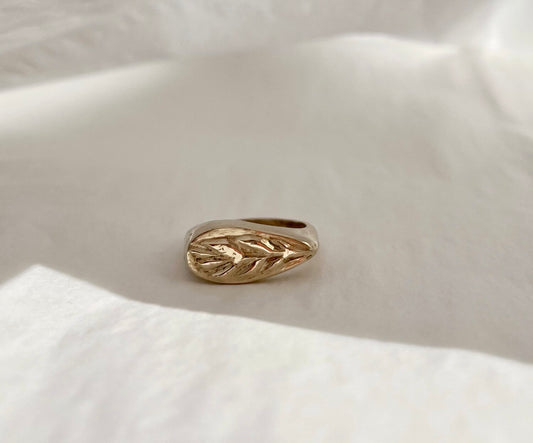 Fade Into the Abstract • Floret Signet Ring • Brass