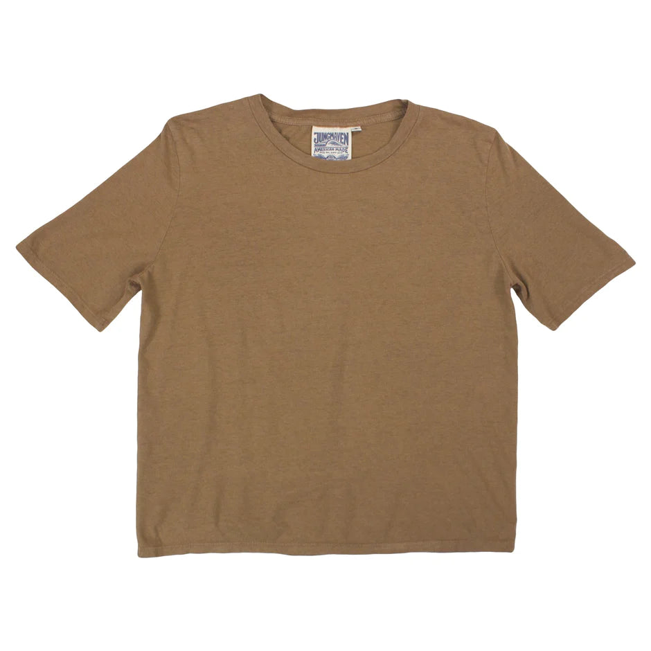 Jungmaven • Silverlake Cropped Tee •  Coyote Brown