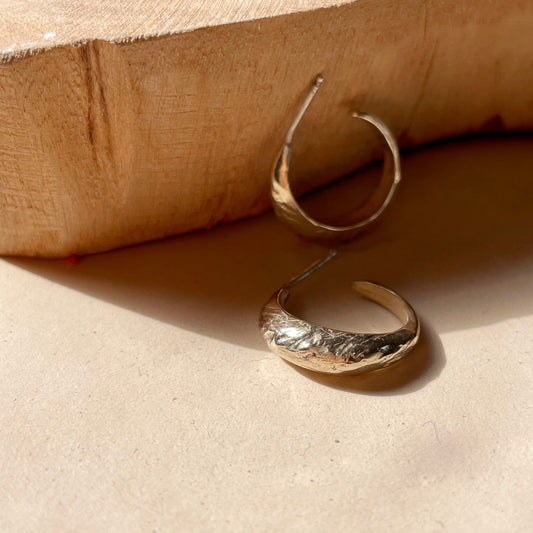 Fade Into the Abstract • Meadow Hoop Earring • Sterling Silver