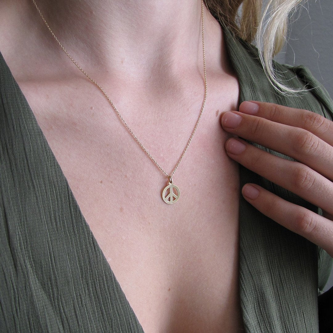 Ornamental Things • Tiny Peace Necklace • Gold