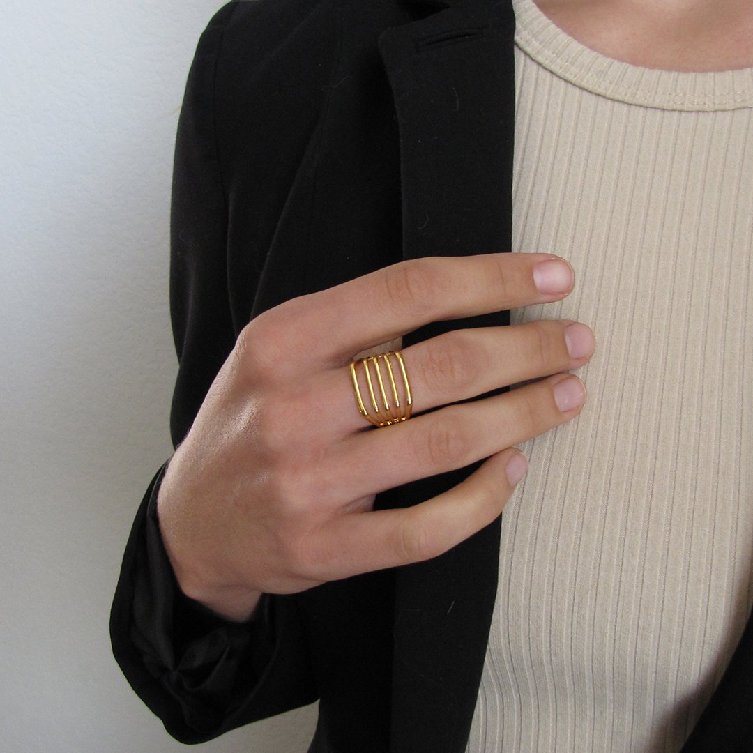 Ornamental Things • Line Ring • Gold