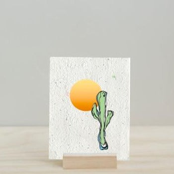 Artsy Em • Cactus Greeting Card •  Wild Flower Seed Paper