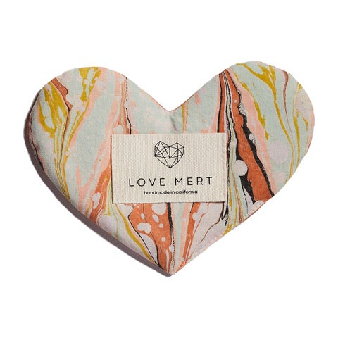 Love Mert • Eye Pillow • Hand Marbled Fabric • Lavender & Flax Seed • Tiger Lily