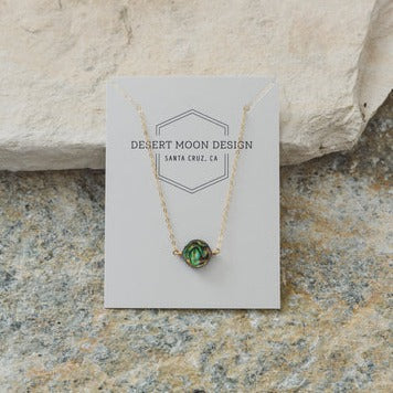 Desert Moon Design • Hilo Abalone Necklace • 14K Gold Fill