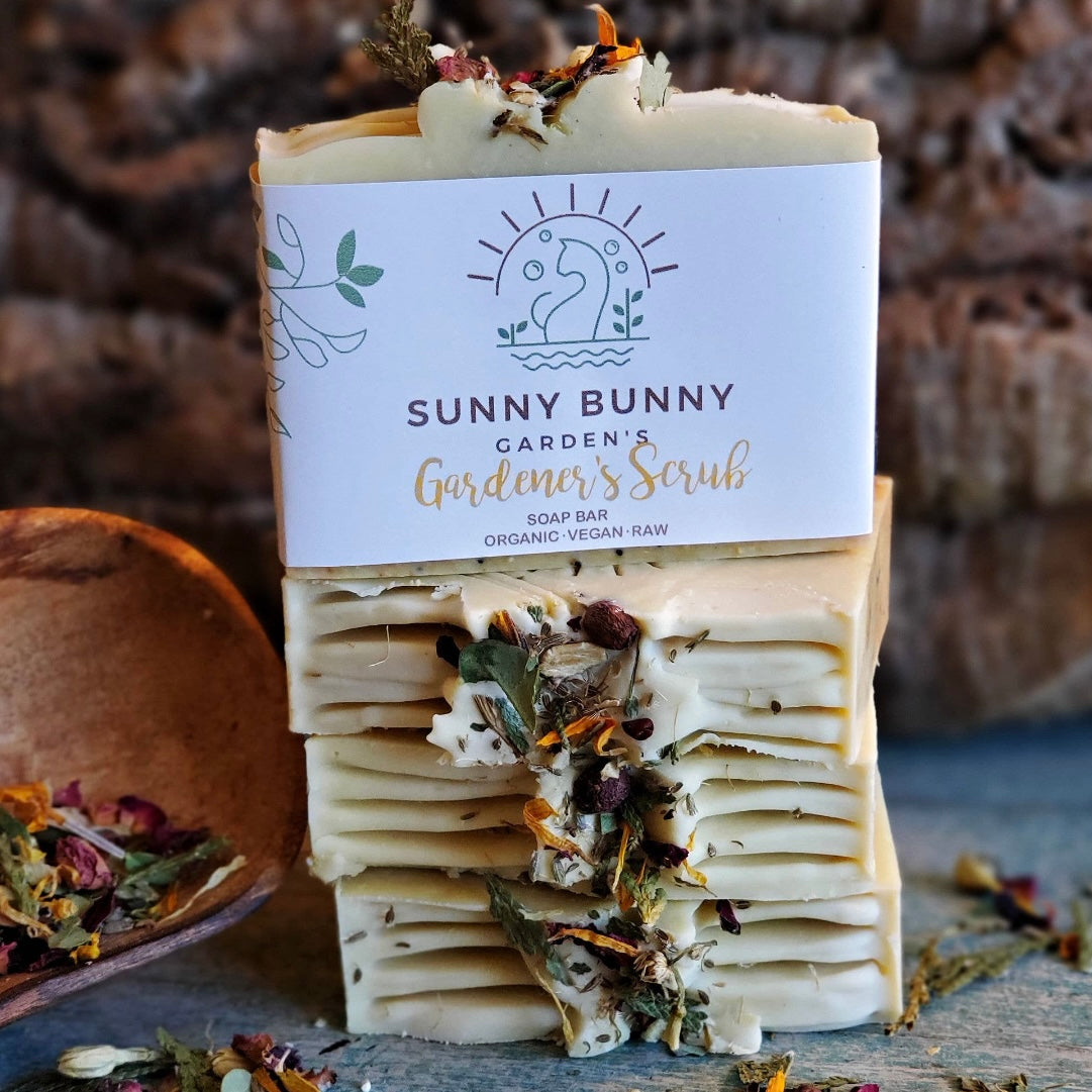Sunny Bunny Gardens • Gardeners Scrub Soap • Lemongrass Rosemary & Basil Soap