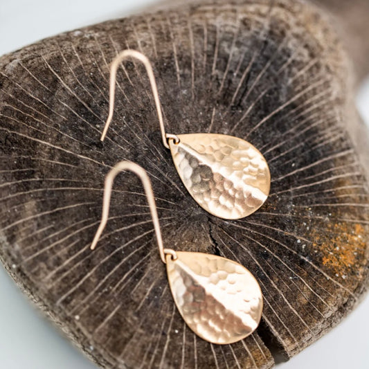 Desert Moon Design • Leaf Drops Earrings • Brass