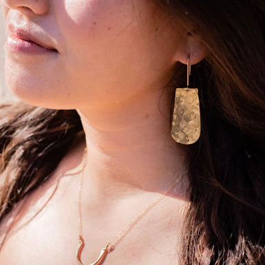 Desert Moon Design • Azon Dangle Earrings • Brass