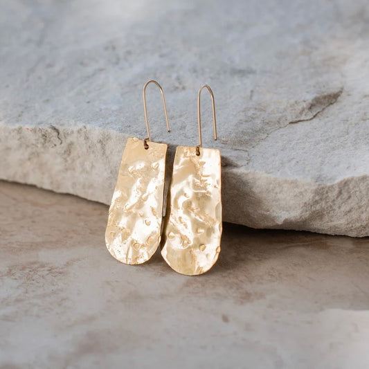 Desert Moon Design • Azon Dangle Earrings • Brass