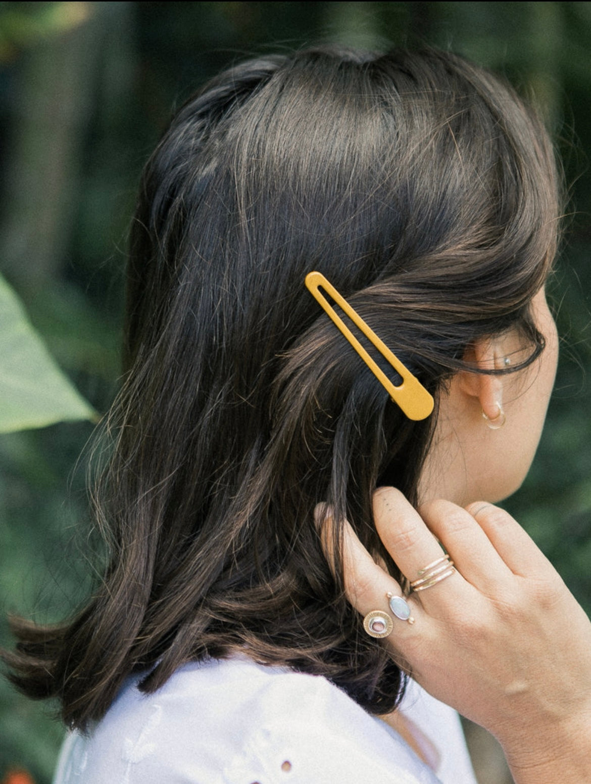 Nat + Noor • Triangle Hair Clips • Forest Green