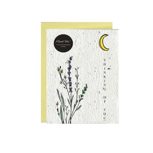 Artsy Em • Thinking Of You Greeting Card •  Wild Flower Seed Paper