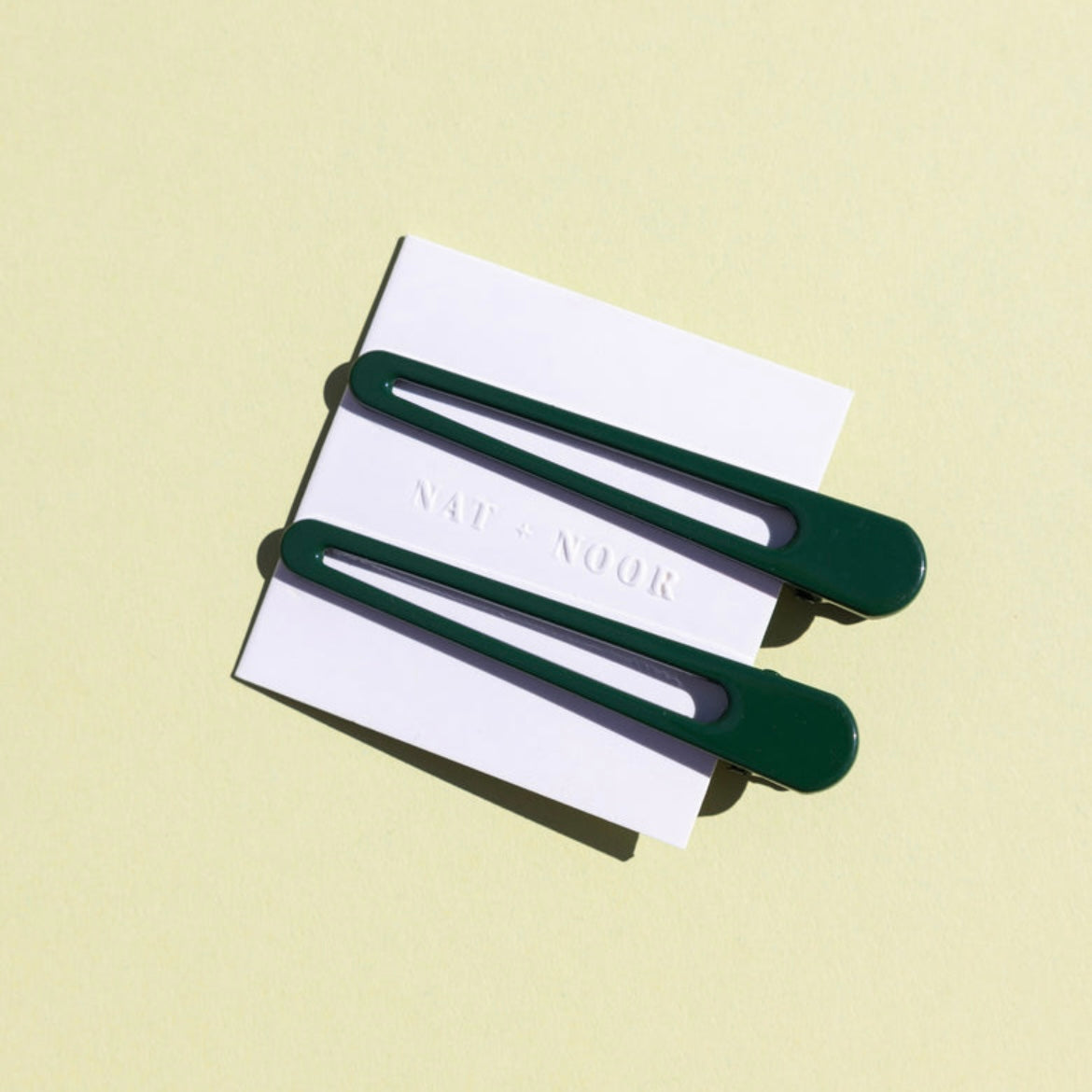 Nat + Noor • Triangle Hair Clips • Forest Green
