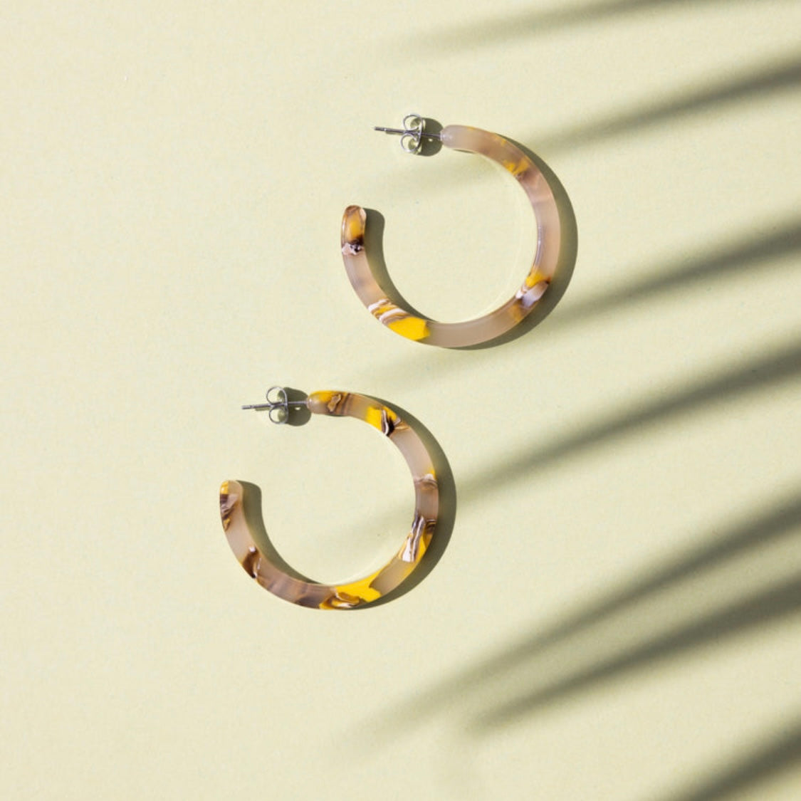 Nat + Noor • Nora Acetate Hoop Earrings • Sunflower