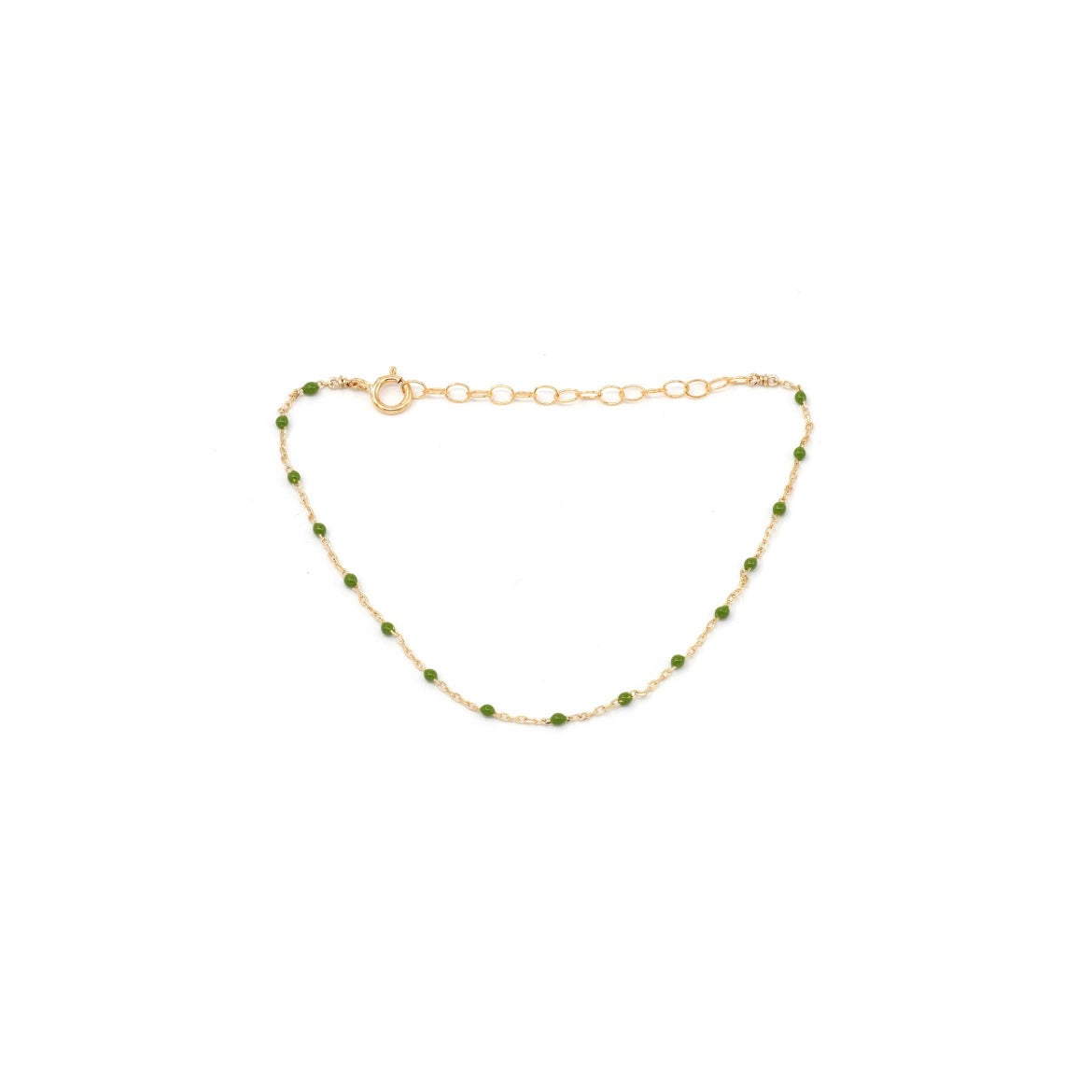 Dainty Enamel Bracelet • 14K Good Fill• Pick Your Color