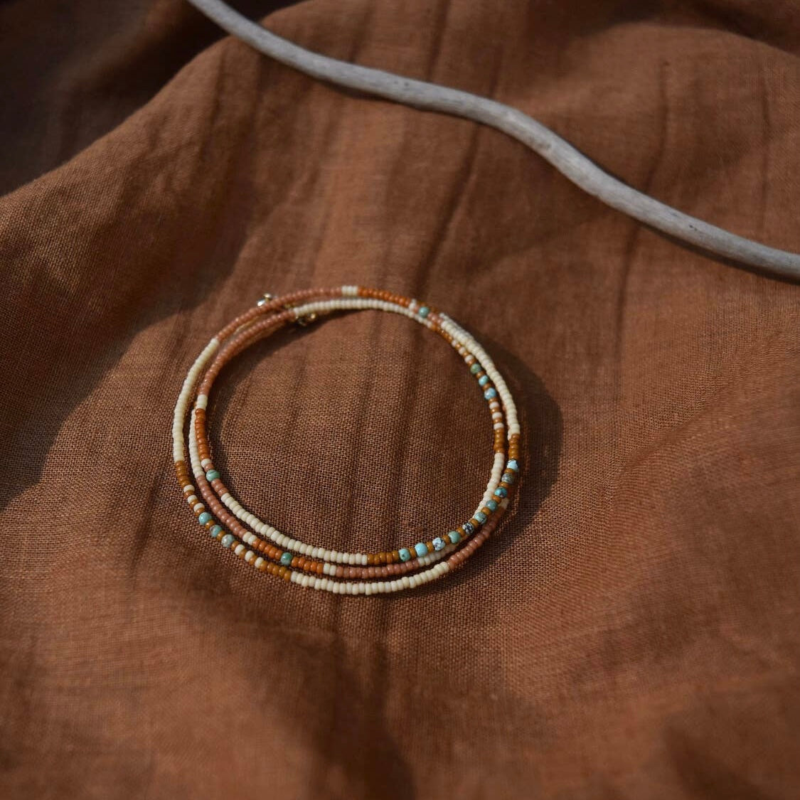 Beaded Wrap Bracelet • Earth