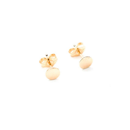 Small Circle Dot Stud Earrings • 14K Gold Fill