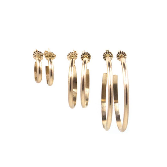 Bent by Courtney • Clara Smooth Hoop Earrings • 14K Gold Fill • Small, Medium or Large