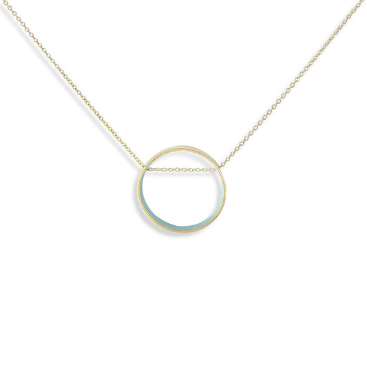 Ornamental Things • Circle Blue Horizon Necklace • Gold