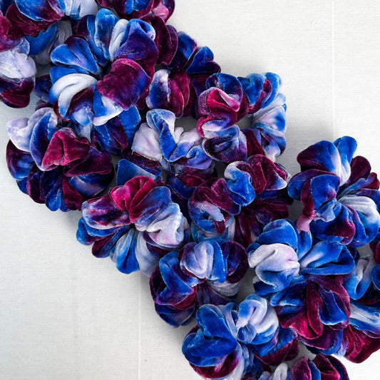 Hand-dyed Velvet Scrunchies • Ultraviolet
