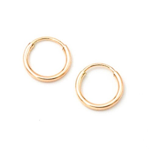 Teeny Tiny Hoop Earrings • 14K Gold Fill
