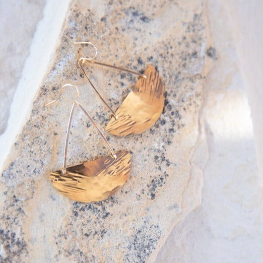 Desert Moon Design • Leelo Dangles Earrings • Brass