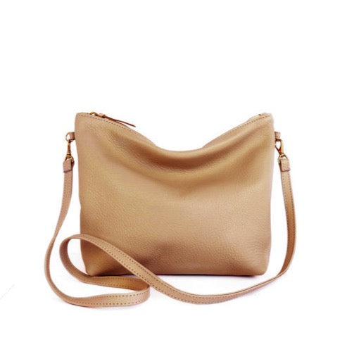 PRIMECUT • Mini Leather Hobo Purse • Taupe