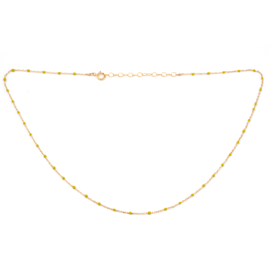 Dainty Enamel Choker Necklace • 14K Gold Fill • Pick Your Color