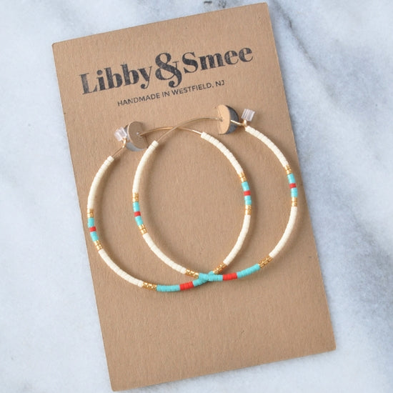Libby & Smee • Beaded Hoop Earrings • 14K Gold Fill • Seamless • Phoenix