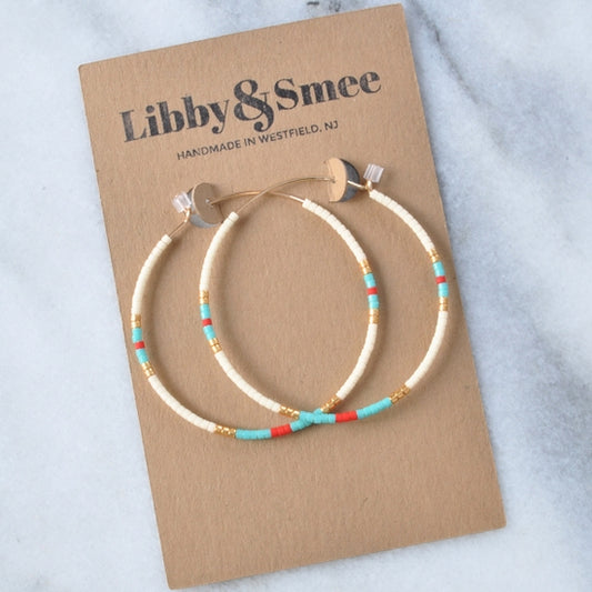 Libby & Smee • Beaded Hoop Earrings • 14K Gold Fill • Seamless • Phoenix
