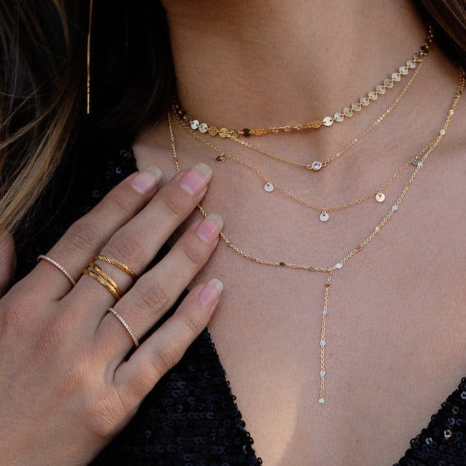 Samantha Lariat Necklace • Gold